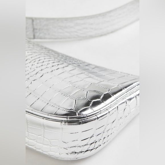 H&M Silver Metallic Shoulder Bag - Picture 2 of 6